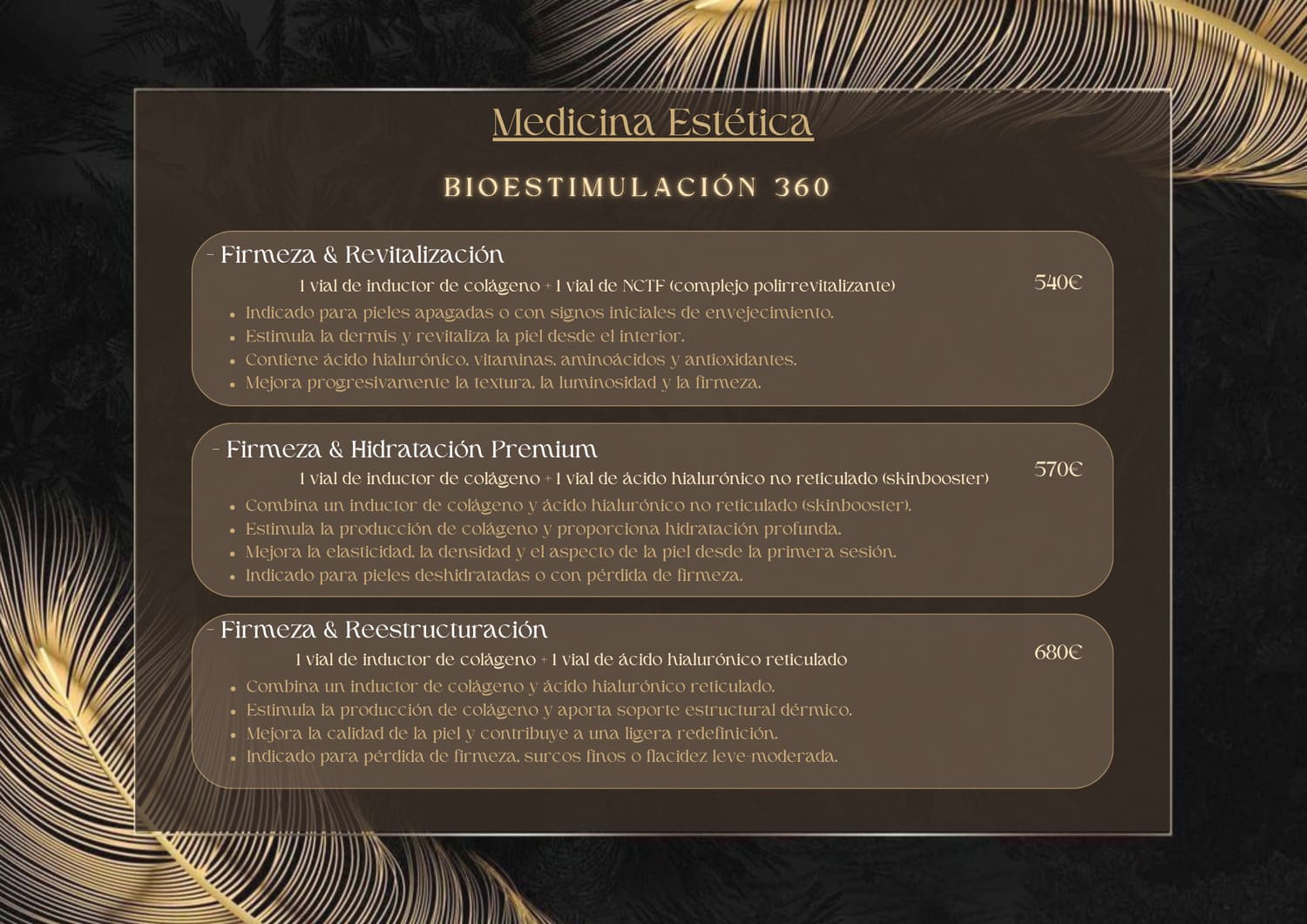 Medicina estética tarifas