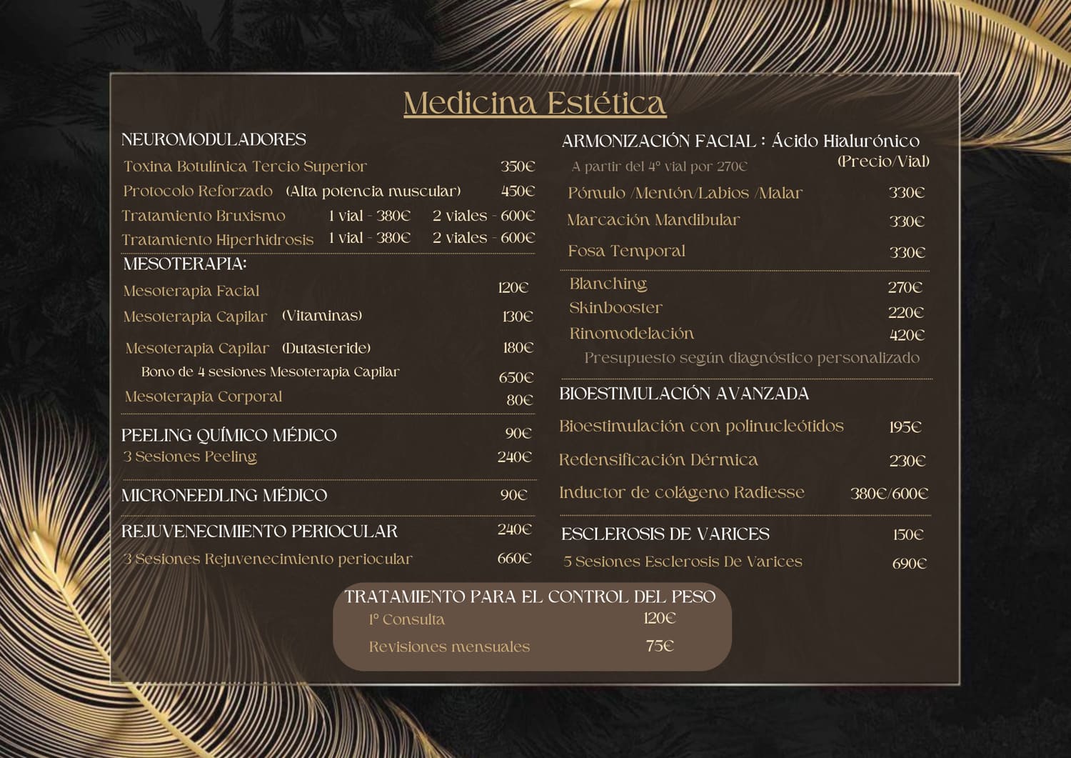 Carta medicina precios